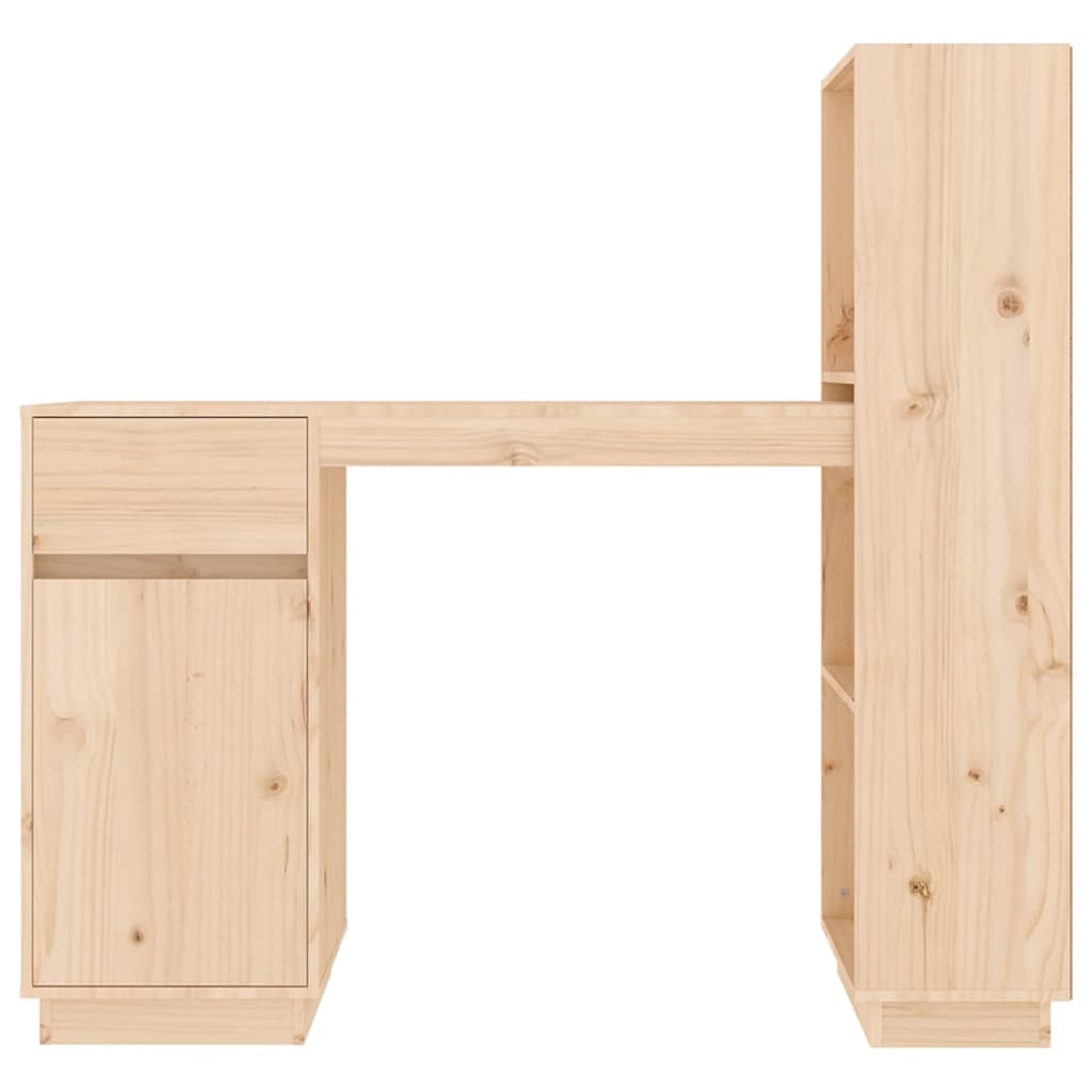 Scrivania 110x53x117 cm in Legno Massello di Pino - homemem39