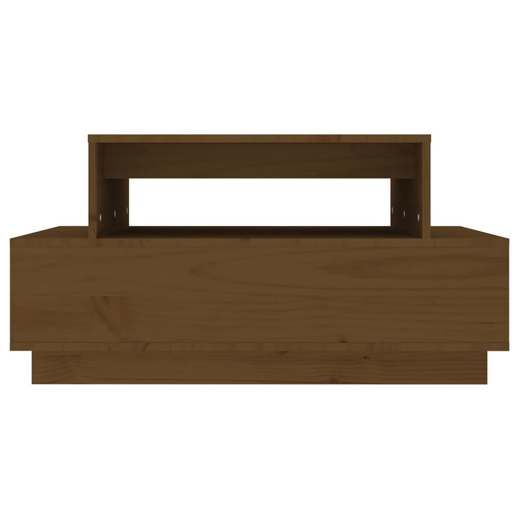 Tavolino da Salotto ambra 80x55x40,5 cm Legno Massello di Pino | homemem39