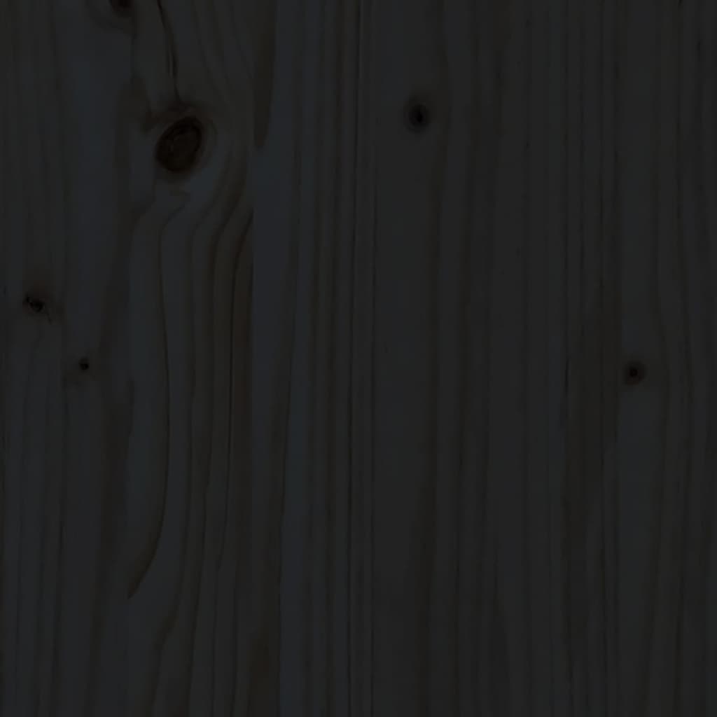 Tavolino da Salotto Nero 80x55x40,5 cm Legno Massello di Pino | homemem39