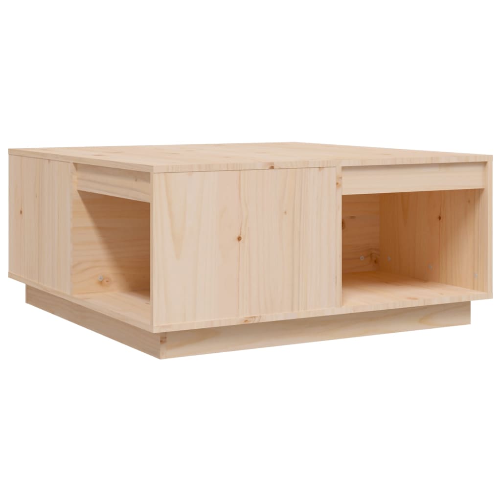 Tavolino da Salotto 80x81x36,5 cm in Legno Massello di Pino | homemem39