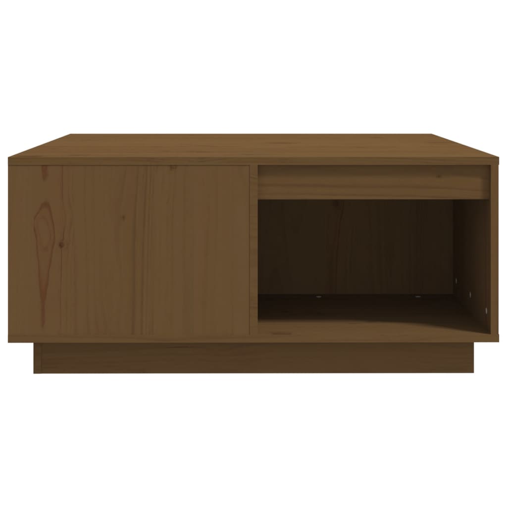 Tavolino da Salotto ambra 80x81x36,5 cm Legno Massello di Pino | homemem39