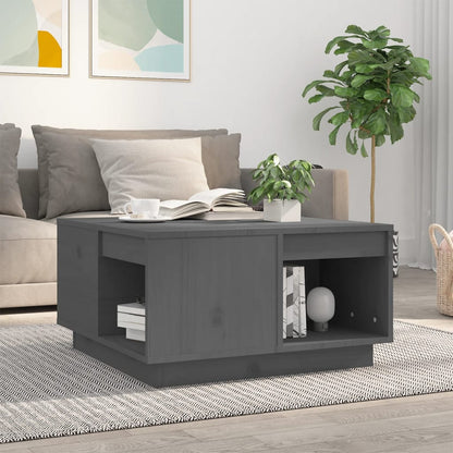 Tavolino da Salotto Nero 60x61x32,5 cm Legno Massello di Pino | homemem39