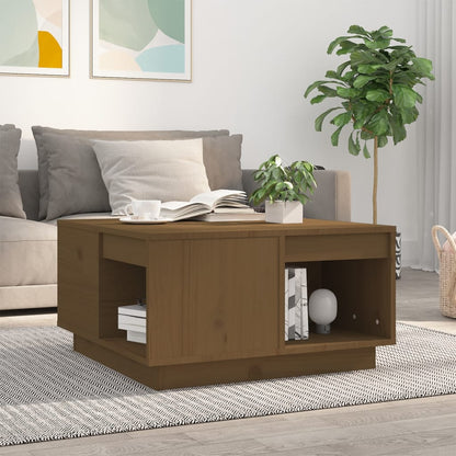 Tavolino da Salotto ambra 60x61x32,5 cm Legno Massello di Pino | homemem39