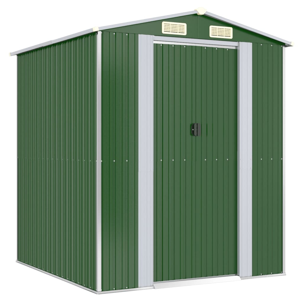 Capanno da Giardino Verde 192x191x223cm Acciaio Zincato - homemem39