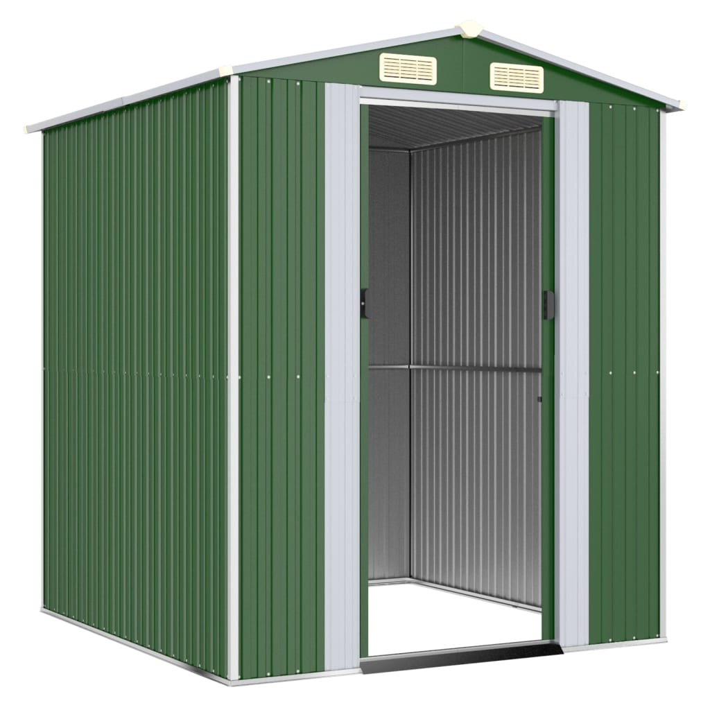 Capanno da Giardino Verde 192x191x223cm Acciaio Zincato - homemem39