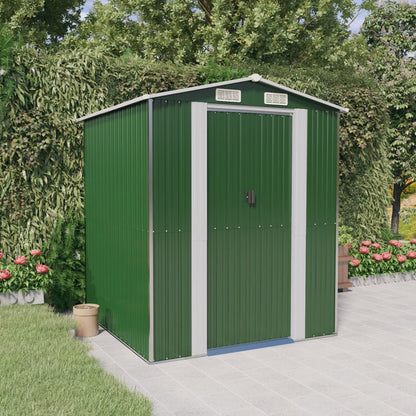 Capanno da Giardino Verde 192x191x223cm Acciaio Zincato - homemem39