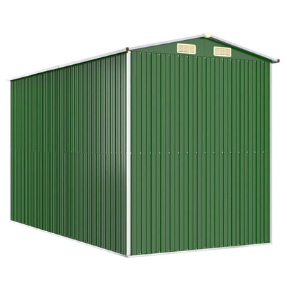 Capanno da Giardino Verde 192x357x223 cm Acciaio Zincato - homemem39