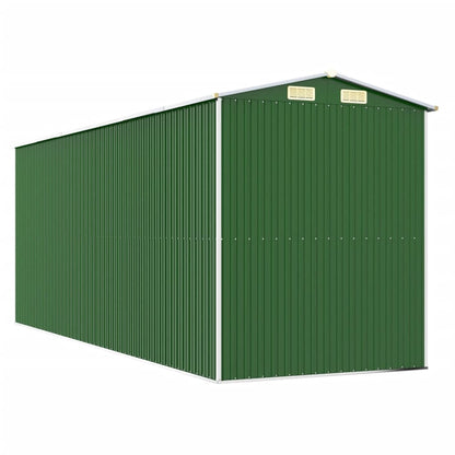 Capanno da Giardino Verde 192x523x223 cm Acciaio Zincato - homemem39