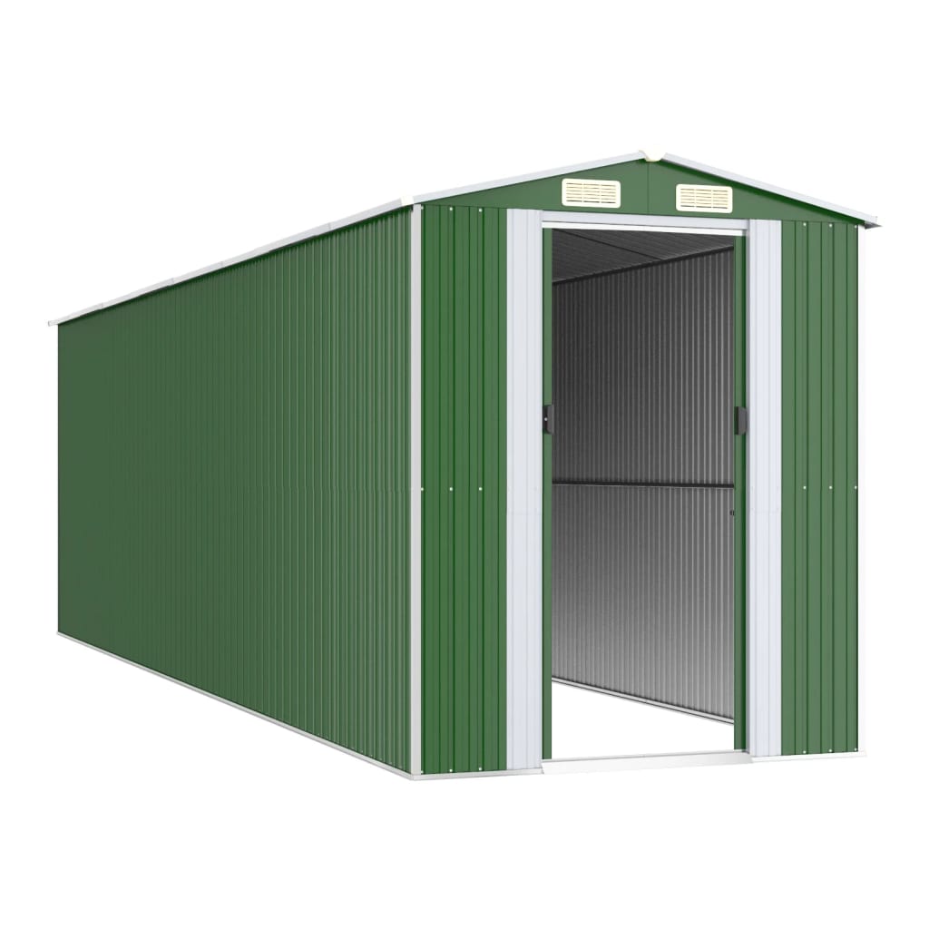 Capanno da Giardino Verde 192x689x223 cm Acciaio Zincato - homemem39
