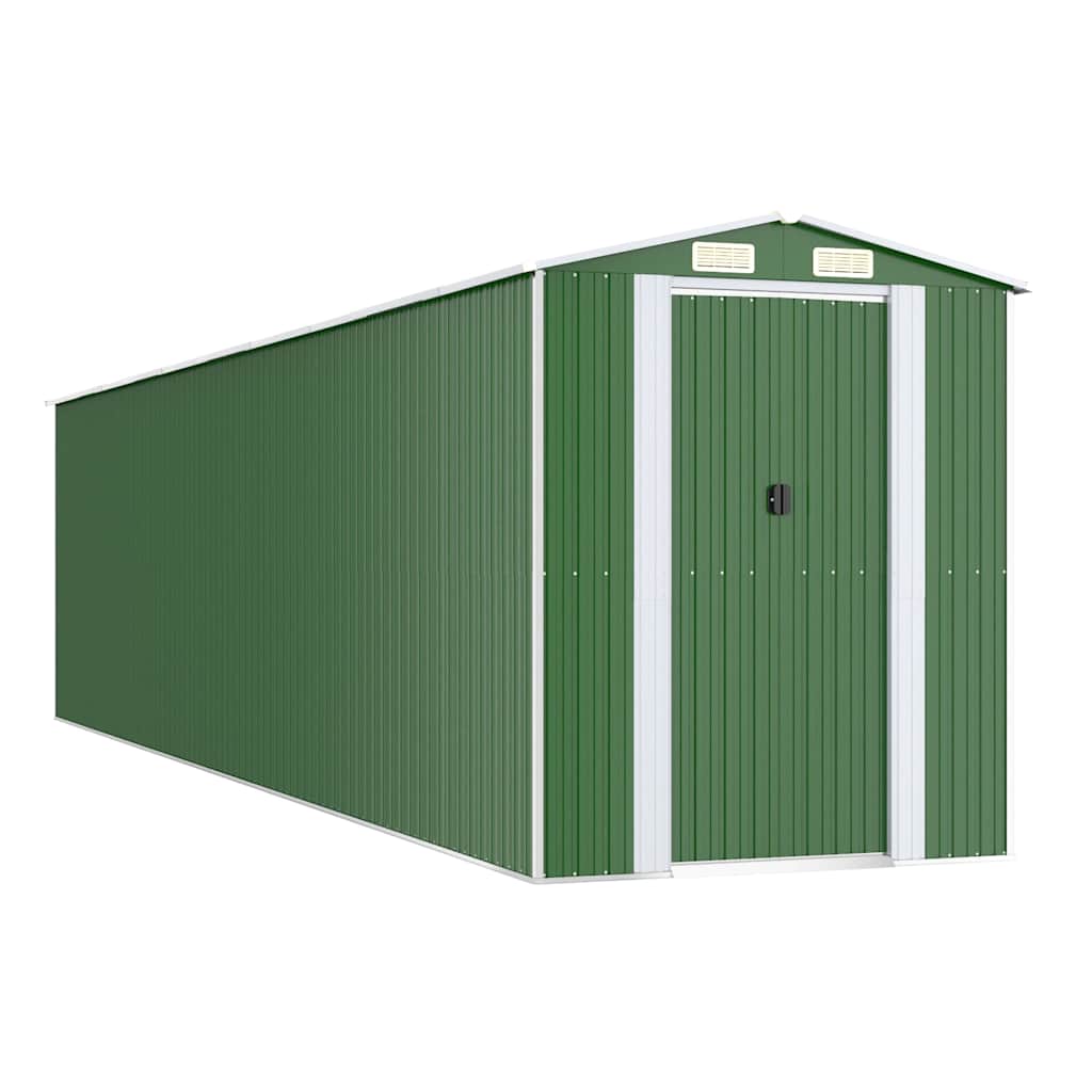 Capanno da Giardino Verde 192x855x223 cm Acciaio Zincato | homemem39