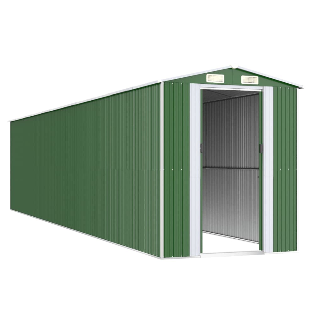 Capanno da Giardino Verde 192x938x223 cm Acciaio Zincato - homemem39