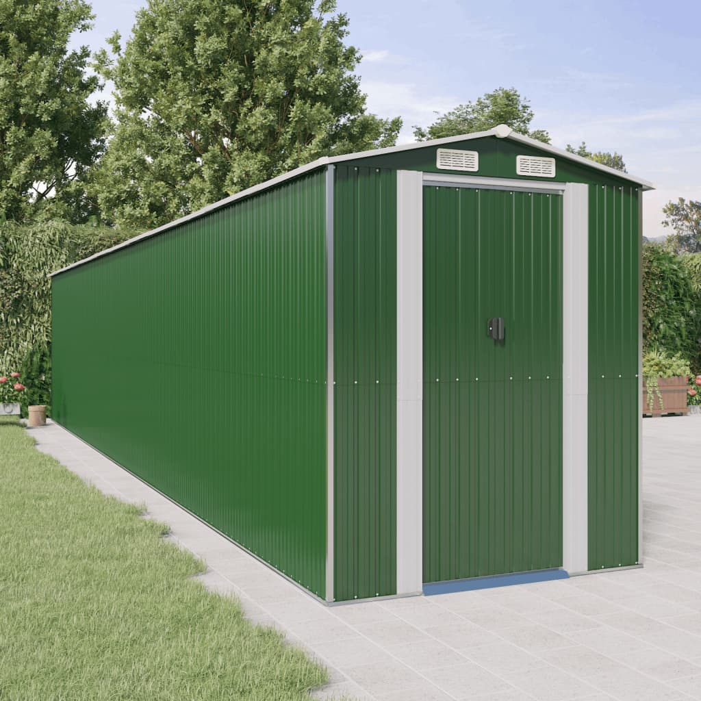 Capanno da Giardino Verde 192x1021x223 cm Acciaio Zincato - homemem39