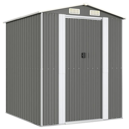Capanno da Giardino Grigio Chiaro 192x191x223cm Acciaio Zincato - homemem39