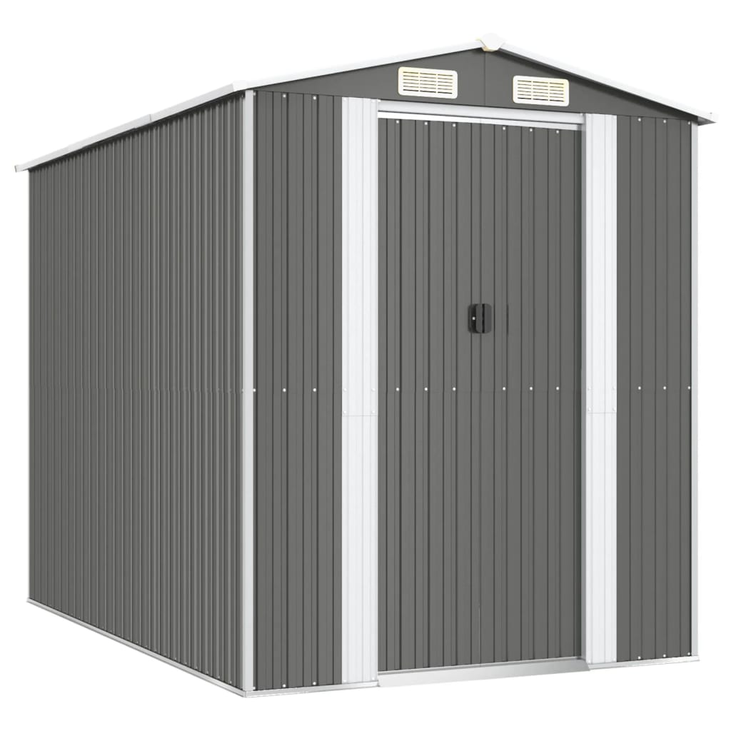 Capanno da Giardino Grigio Chiaro 192x274x223cm Acciaio Zincato - homemem39