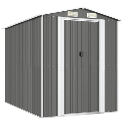 Capanno da Giardino Grigio Chiaro 192x274x223cm Acciaio Zincato - homemem39