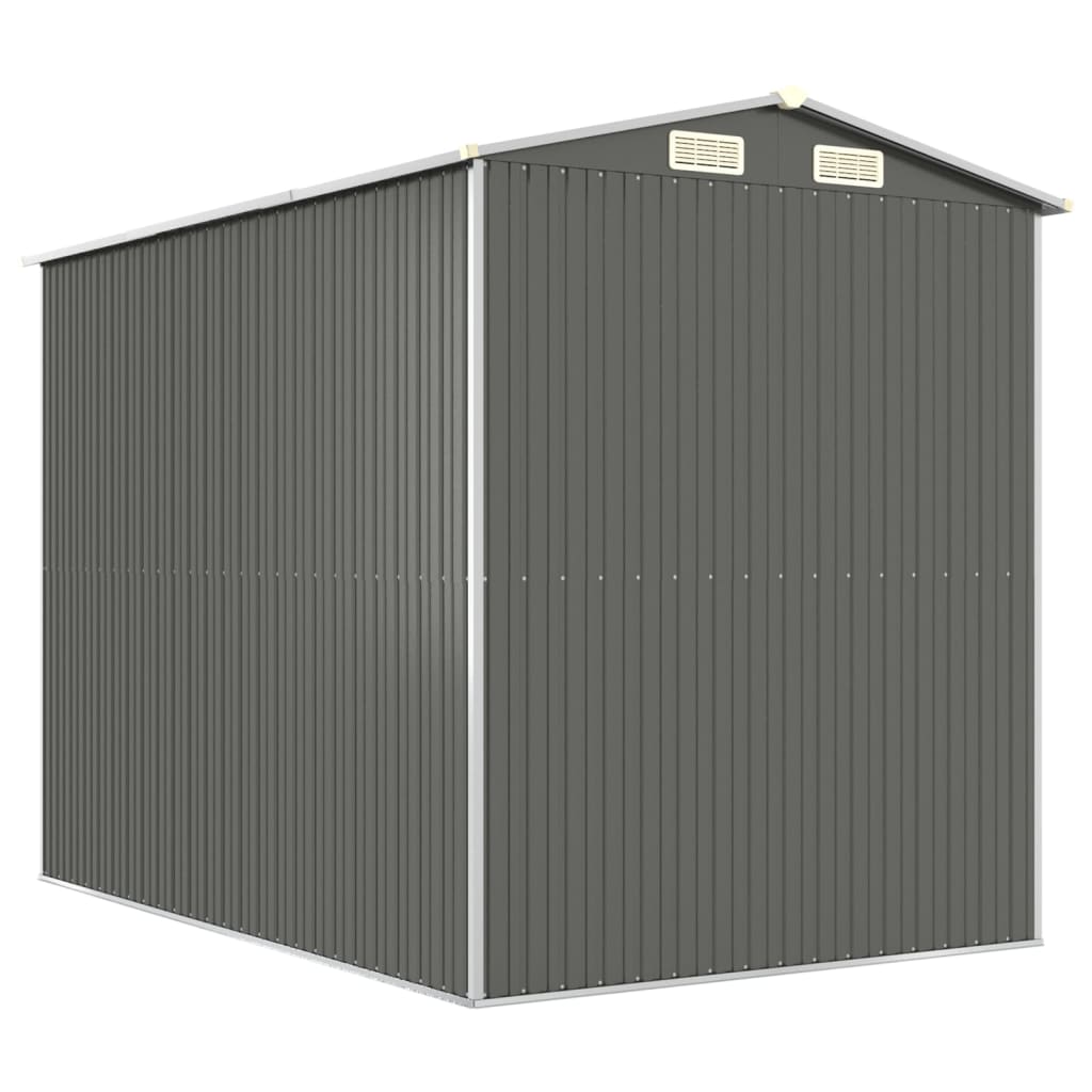 Capanno da Giardino Grigio Chiaro 192x274x223cm Acciaio Zincato - homemem39