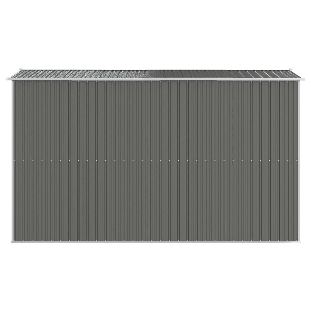 Capanno da Giardino Grigio Chiaro 192x357x223cm Acciaio Zincato - homemem39