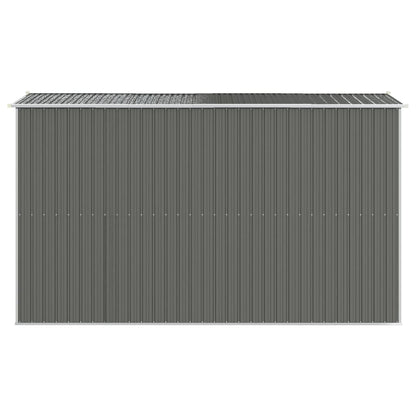 Capanno da Giardino Grigio Chiaro 192x357x223cm Acciaio Zincato - homemem39