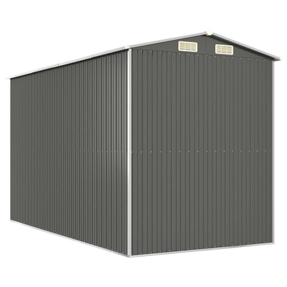 Capanno da Giardino Grigio Chiaro 192x357x223cm Acciaio Zincato - homemem39