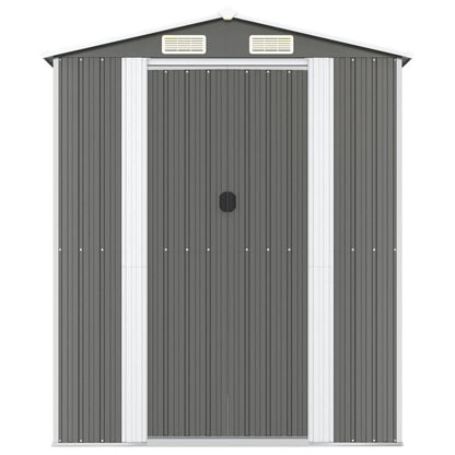 Capanno da Giardino Grigio Chiaro 192x440x223cm Acciaio Zincato - homemem39