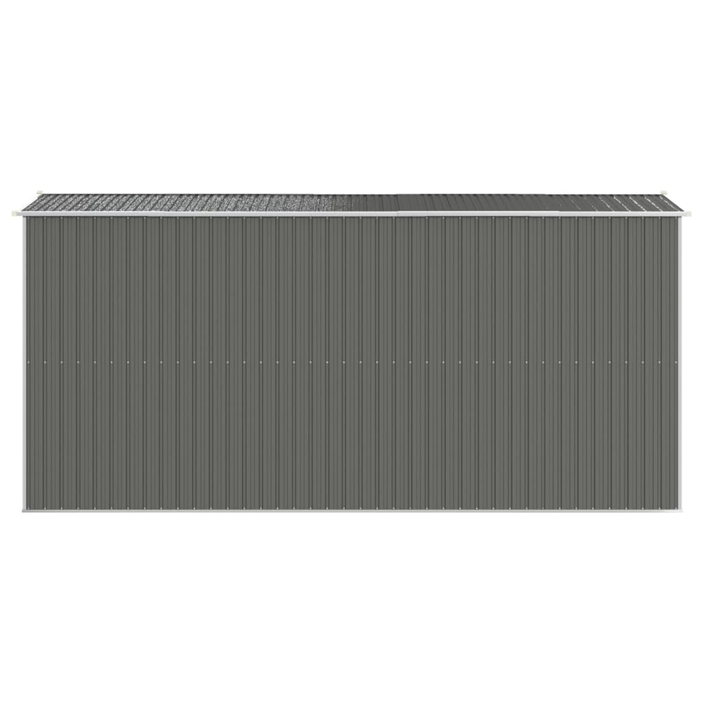 Capanno da Giardino Grigio Chiaro 192x440x223cm Acciaio Zincato - homemem39