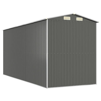 Capanno da Giardino Grigio Chiaro 192x440x223cm Acciaio Zincato - homemem39