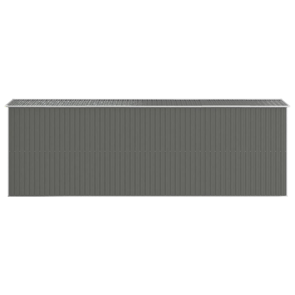 Capanno da Giardino Grigio Chiaro 192x606x223cm Acciaio Zincato - homemem39