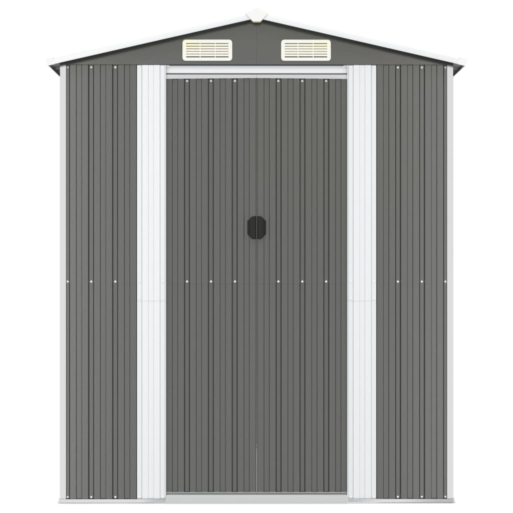 Capanno da Giardino Grigio Chiaro 192x689x223cm Acciaio Zincato - homemem39