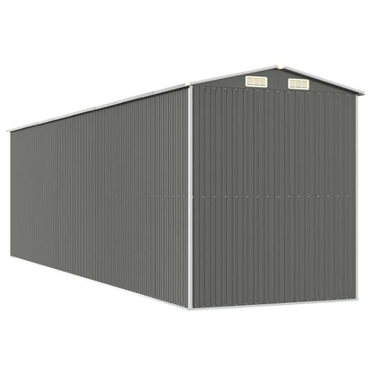 Capanno da Giardino Grigio Chiaro 192x689x223cm Acciaio Zincato - homemem39