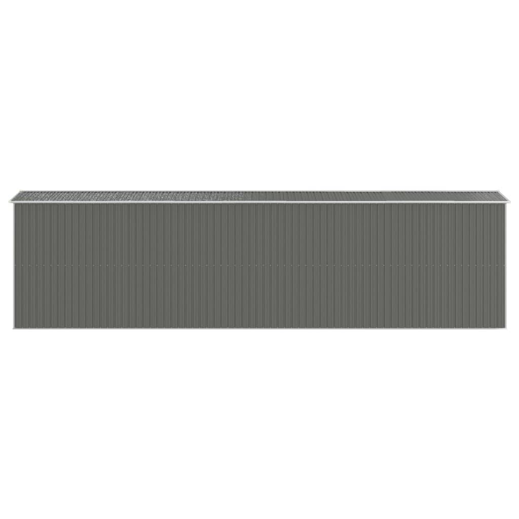 Capanno da Giardino Grigio Chiaro 192x772x223cm Acciaio Zincato - homemem39