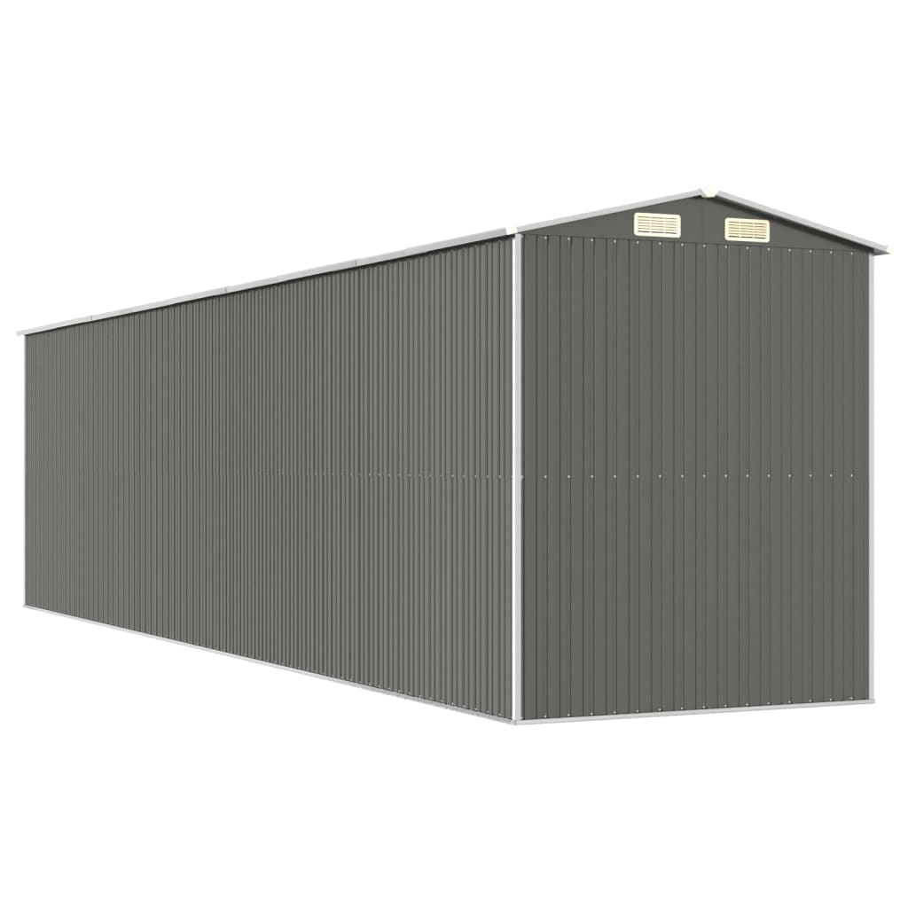 Capanno da Giardino Grigio Chiaro 192x772x223cm Acciaio Zincato - homemem39