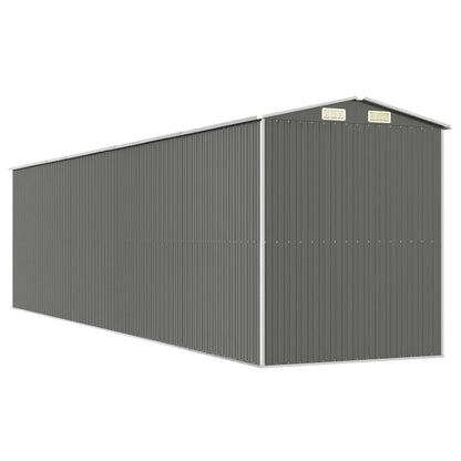 Capanno da Giardino Grigio Chiaro 192x772x223cm Acciaio Zincato - homemem39