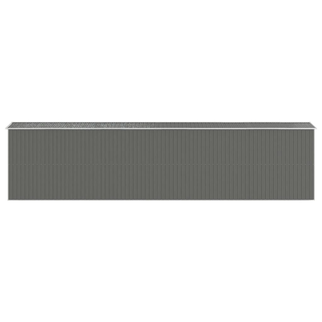 Capanno da Giardino Grigio Chiaro 192x855x223cm Acciaio Zincato - homemem39