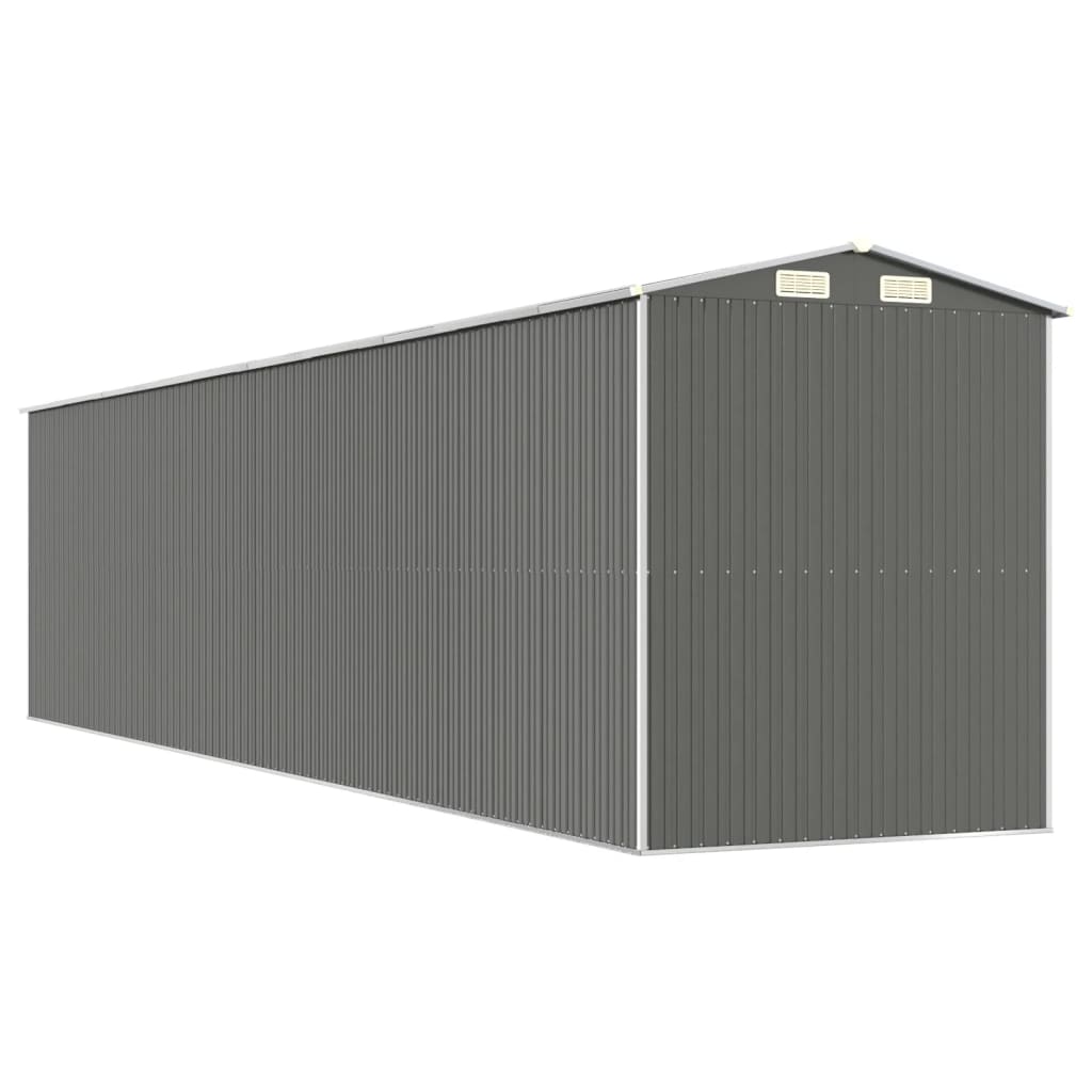 Capanno da Giardino Grigio Chiaro 192x855x223cm Acciaio Zincato - homemem39