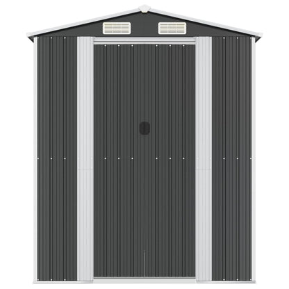 Capanno da Giardino Antracite 192x191x223 cm in Acciaio Zincato - homemem39