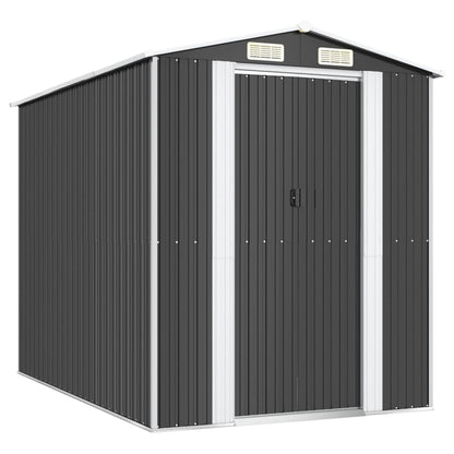 Capanno da Giardino Antracite 192x274x223 cm in Acciaio Zincato - homemem39