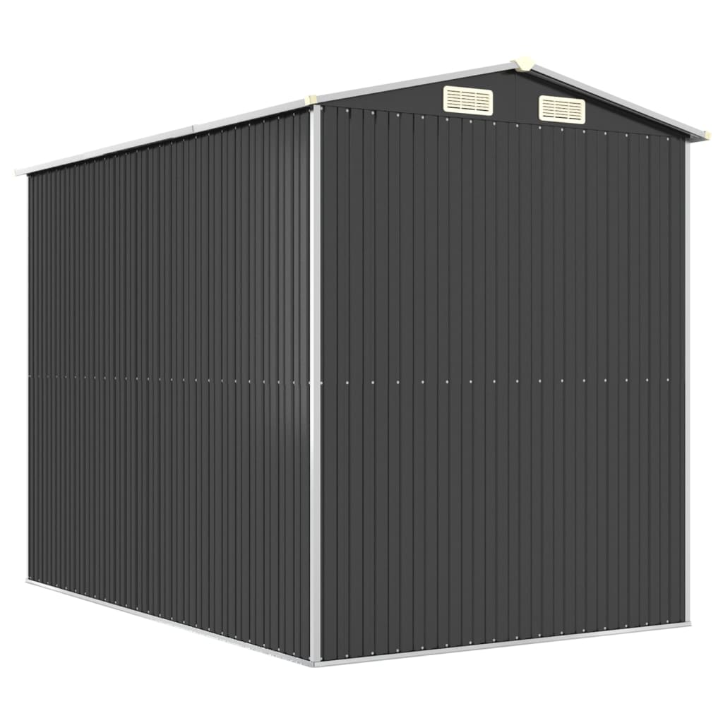 Capanno da Giardino Antracite 192x274x223 cm in Acciaio Zincato - homemem39
