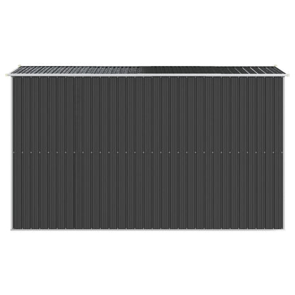 Capanno da Giardino Antracite 192x357x223 cm in Acciaio Zincato - homemem39