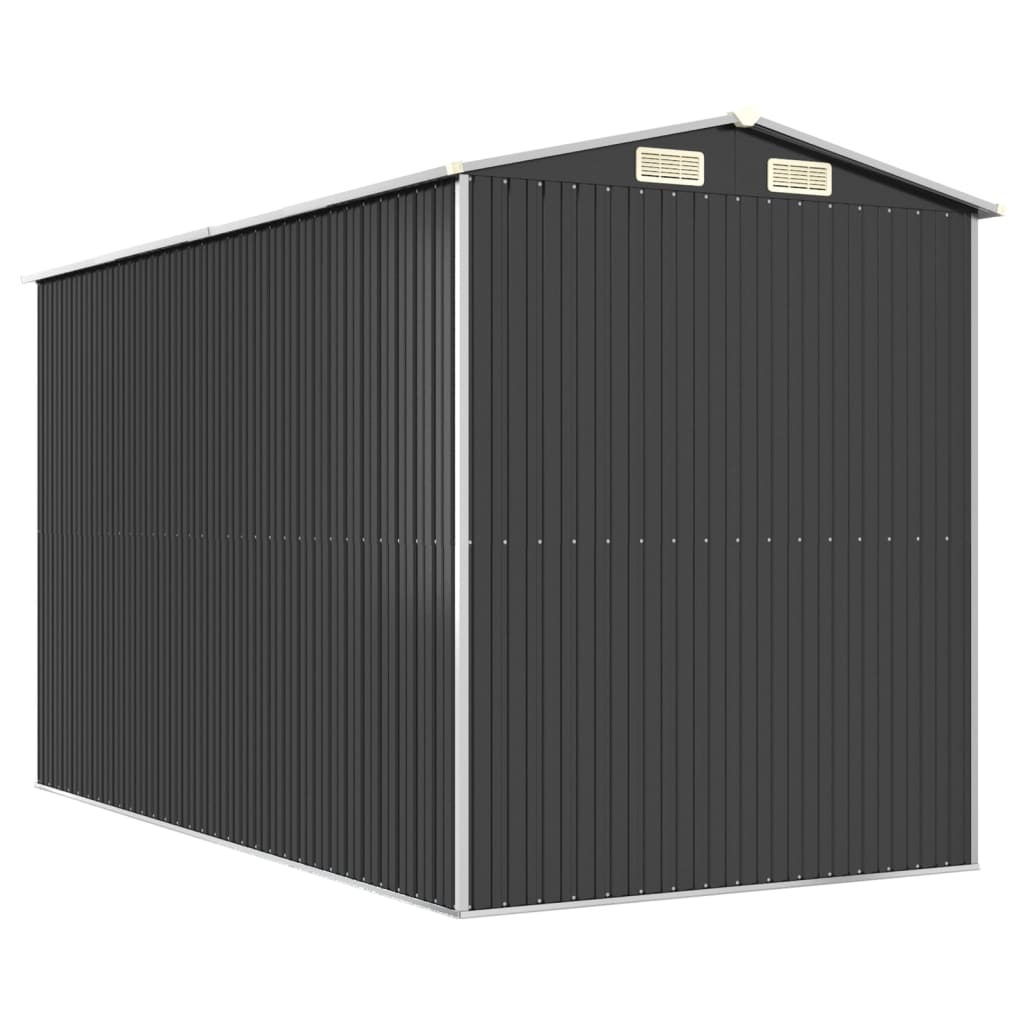 Capanno da Giardino Antracite 192x357x223 cm in Acciaio Zincato - homemem39