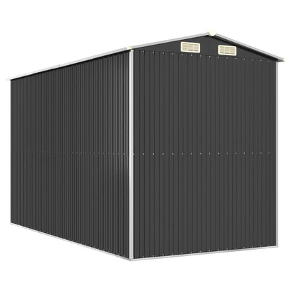 Capanno da Giardino Antracite 192x357x223 cm in Acciaio Zincato - homemem39