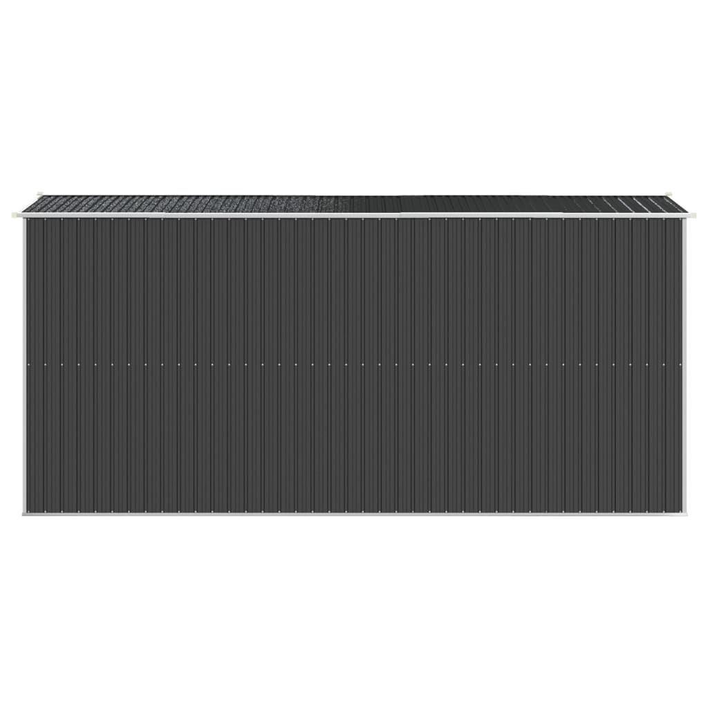 Capanno da Giardino Antracite 192x440x223 cm in Acciaio Zincato - homemem39