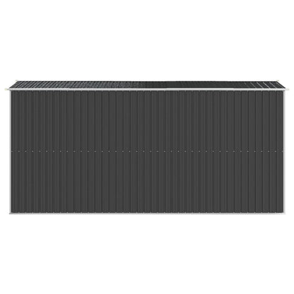 Capanno da Giardino Antracite 192x440x223 cm in Acciaio Zincato - homemem39