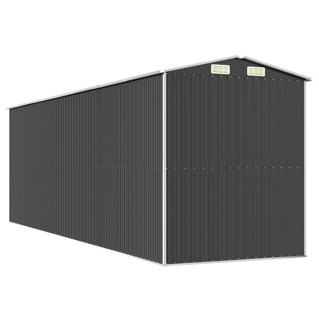 Capanno da Giardino Antracite 192x606x223 cm in Acciaio Zincato - homemem39
