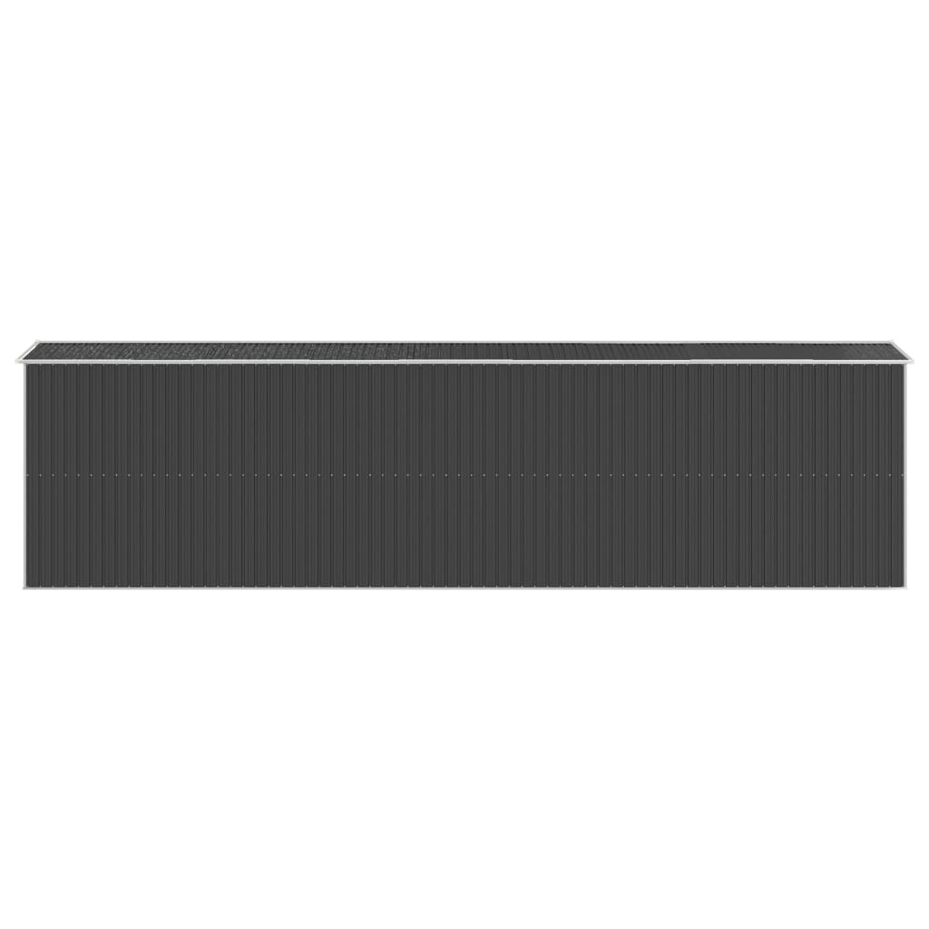Capanno da Giardino Antracite 192x772x223 cm in Acciaio Zincato - homemem39