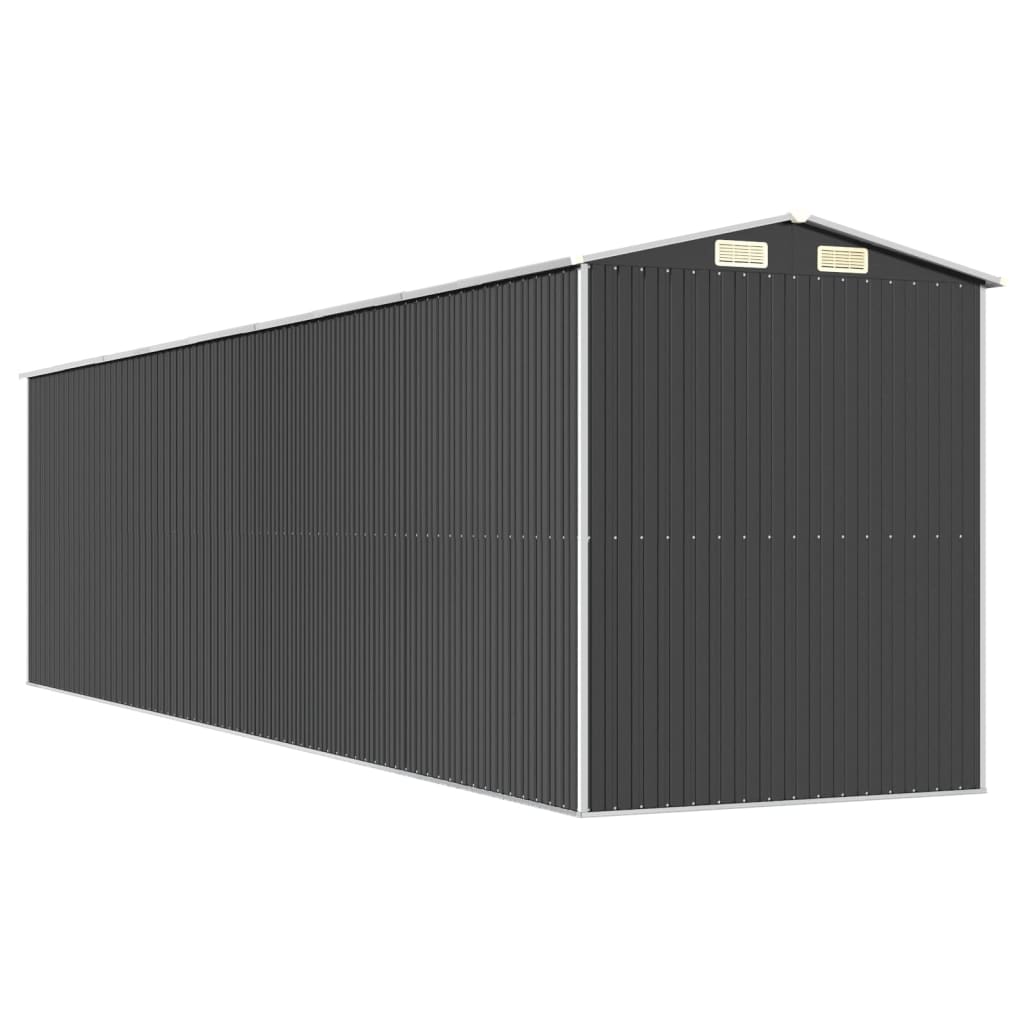 Capanno da Giardino Antracite 192x772x223 cm in Acciaio Zincato - homemem39