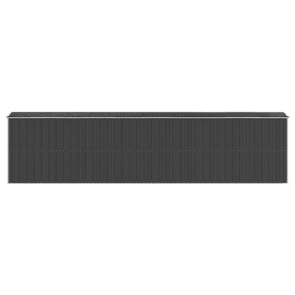 Capanno da Giardino Antracite 192x855x223 cm in Acciaio Zincato - homemem39