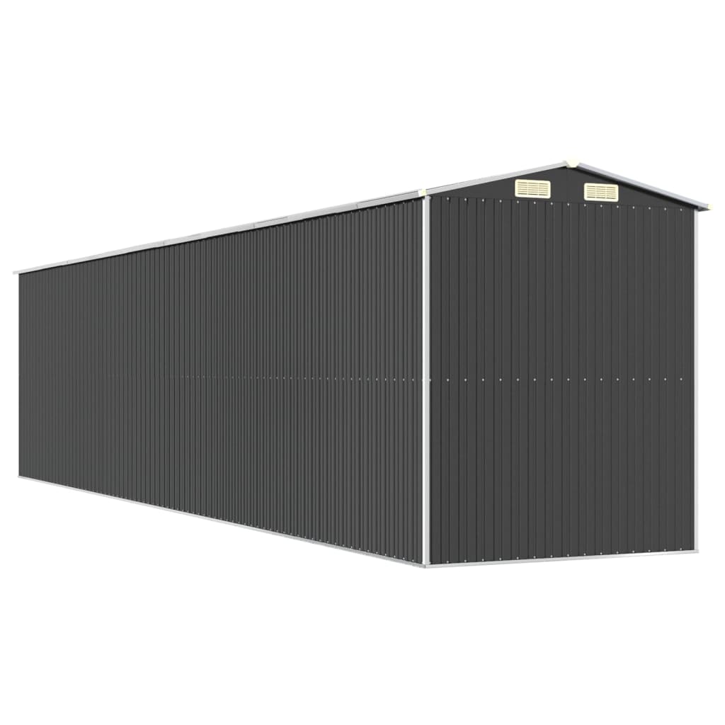 Capanno da Giardino Antracite 192x855x223 cm in Acciaio Zincato - homemem39