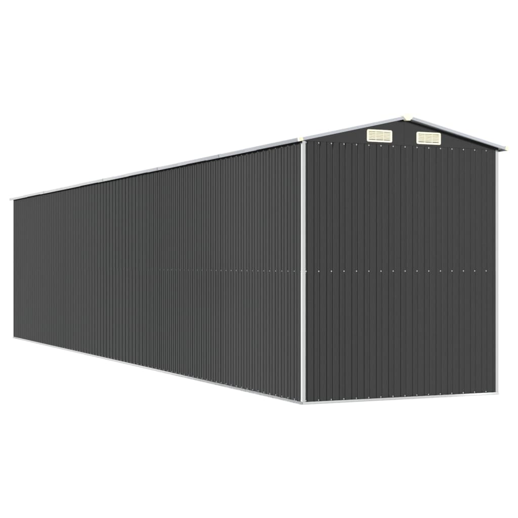 Capanno da Giardino Antracite 192x938x223 cm in Acciaio Zincato - homemem39