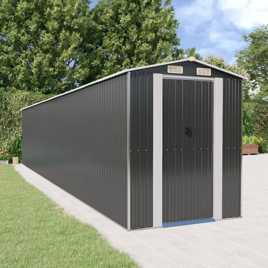 Capanno da Giardino Antracite 192x1021x223cm in Acciaio Zincato - homemem39