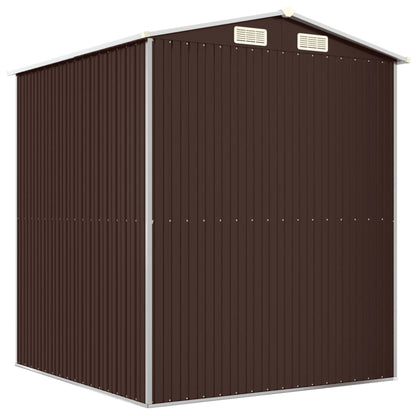 Capanno da Giardino Marrone Scuro 192x191x223cm Acciaio Zincato - homemem39